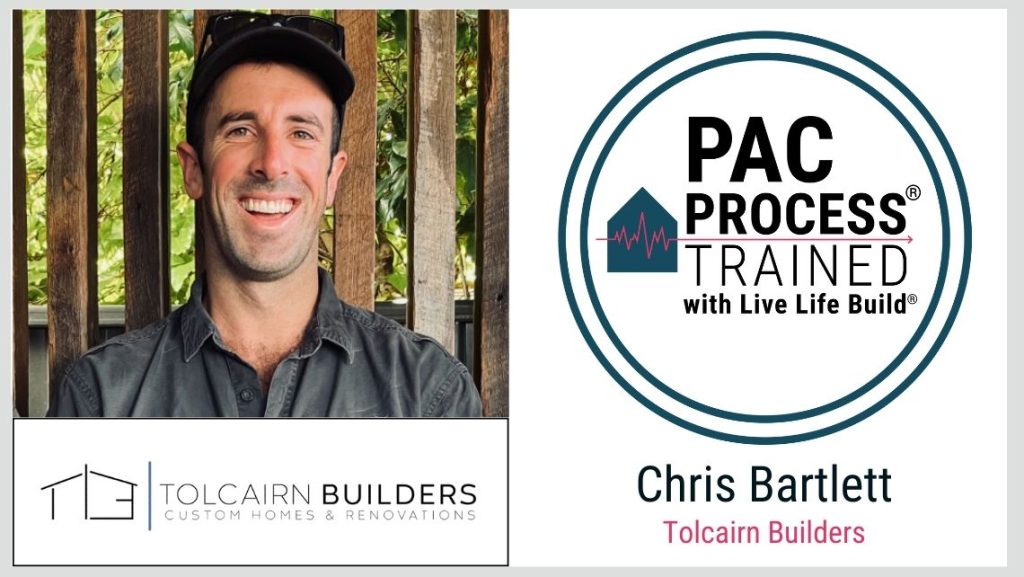 Chriss Bartlett Tolcairn Builders PAC Trained with Live Life Build