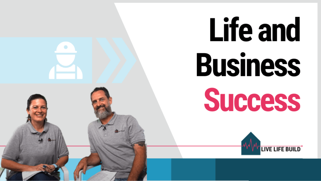 Life Decisions and Business Success: Sayings That Shape Your Choices title on white background with photo of Amelia Lee and Duayne Pearce and Live Life Build Logo