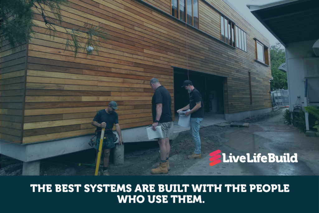 Build systems with the people who use them